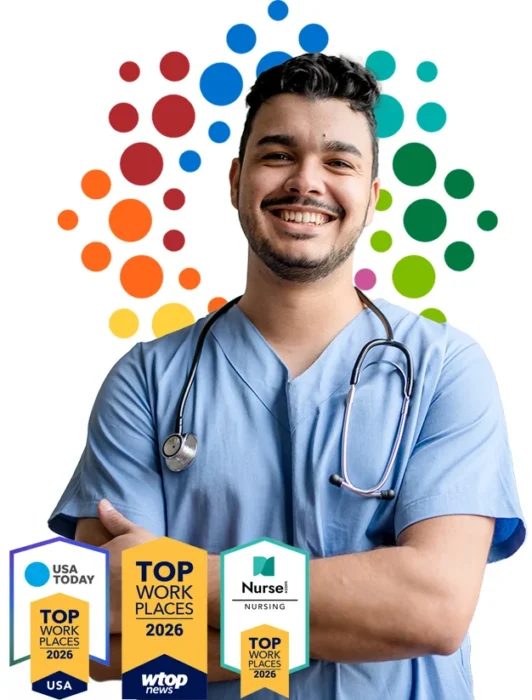 Smiling nurse - Top Work Places 2026